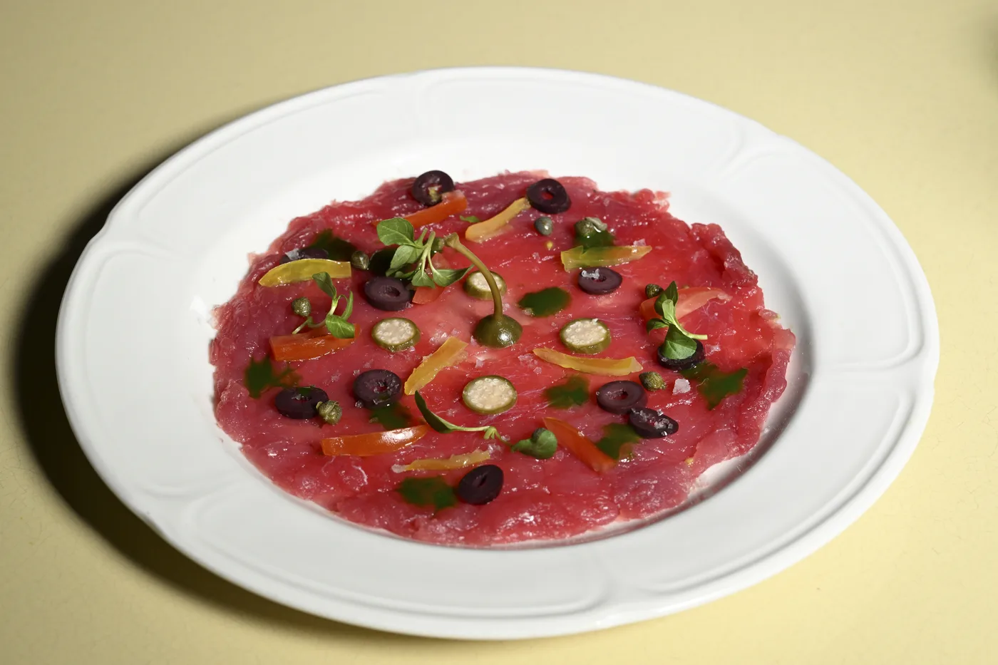 Carpaccio di tonno alla mediterranea