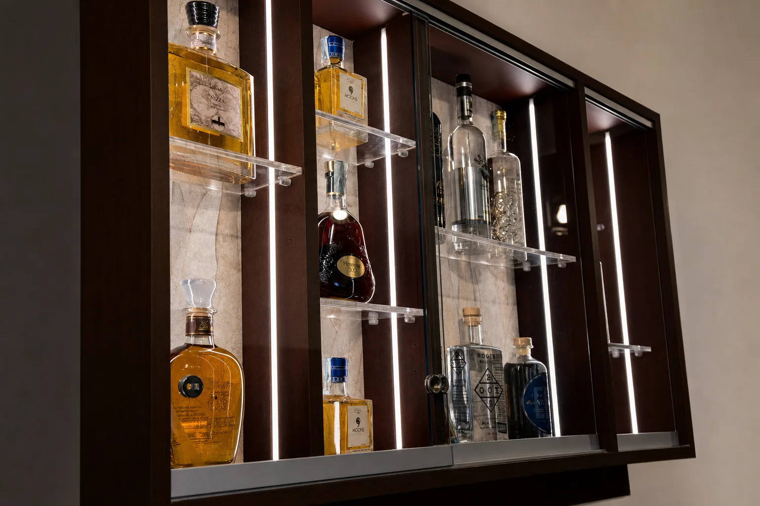 La bottigliera in boiserie